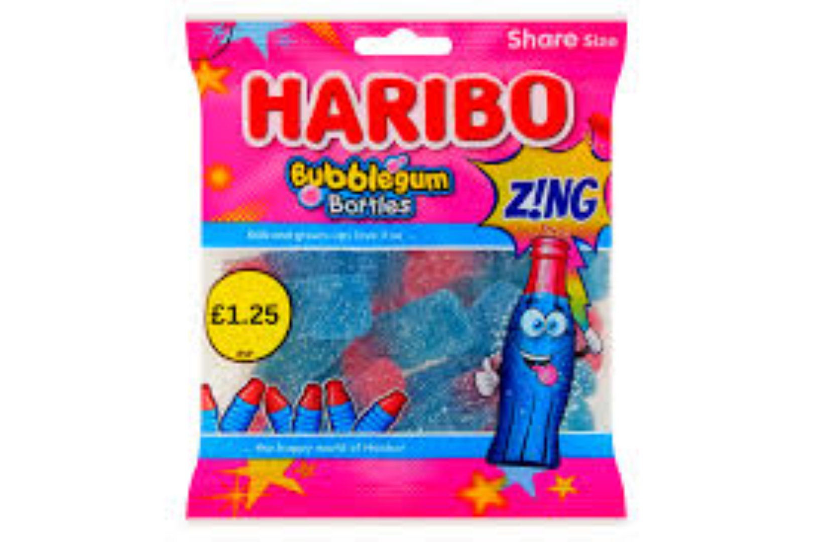 HARIBO BUBBLEGUM BOTTLE 160G